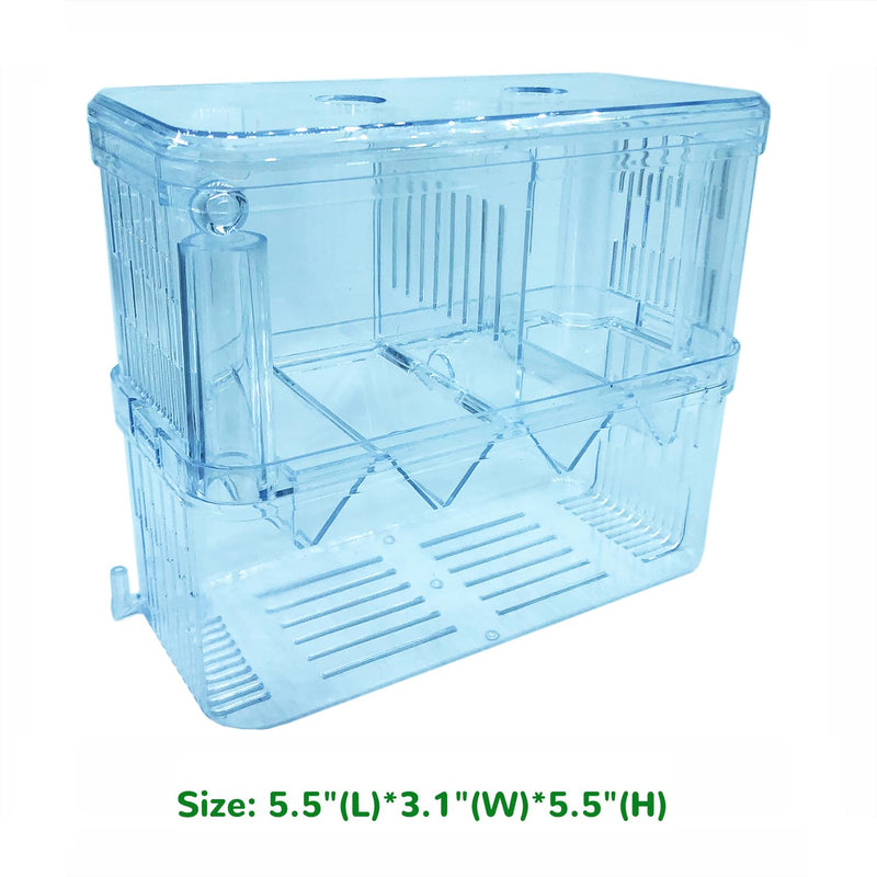 J-star Large Fish Breeder Box, Acrylic Aquarium Breeder Box, Fish Isolation Box for Betta, Guppy, Killifish, Shrimp, Clownfish etc.