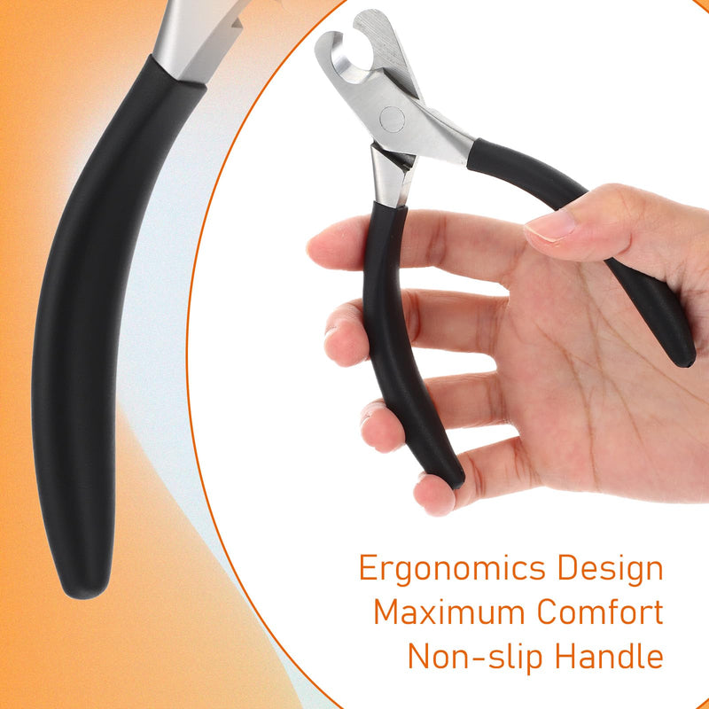 Heavy Duty Dog Nail Clippers - Cuts Thick Nails Like Butter, Wide Open Dog Nail Clippers Professional Nail-Trimmer for Large Breed with Razor Sharp Blade (Black) - PawsPlanet Australia