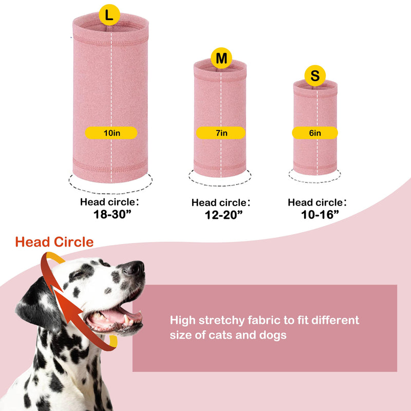 PUMYPOREITY Calming Dog Ears Cover, Dog Ear Muffs Noise Protection, Dog Ear Protection for Anxiety Relief, Dog Calming Hood, Dog Headband for Anxiety, Ear Muffs for Dogs and Cats,Pink,L Large (Pack of 1) Pink - PawsPlanet Australia