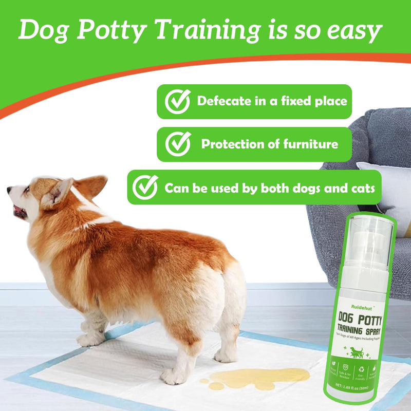 Dog Potty Training Spray & NO-GO Area Spray, Helps Train Puppies & Dogs Where to Potty, Dog Pee Training Spray, Suitable for Indoor & Outdoor Use (1.69 Fl Oz) 1.69 Fl Oz - PawsPlanet Australia