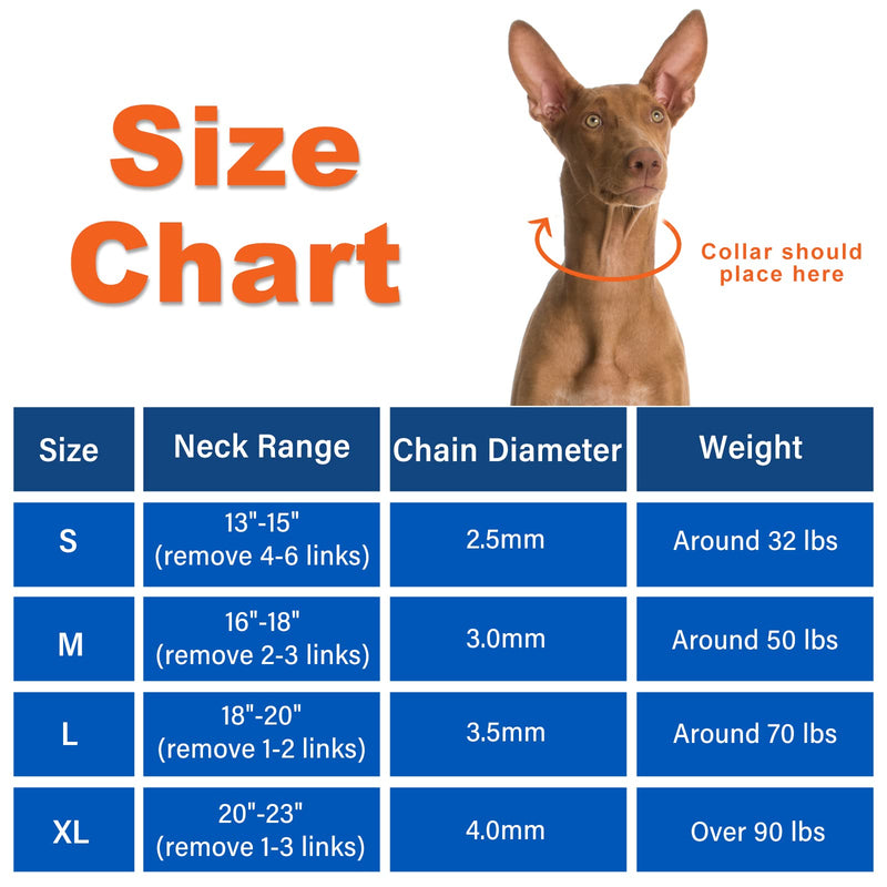 Supet Dog Prong Collar, Dog Choke Collar Adjustable Dog Pinch Collar with Quick Release Buckle/Nylon Cover for Small Medium Large Dogs Black M (Neck:16''-18'' Weight Around:50 lbs) - PawsPlanet Australia