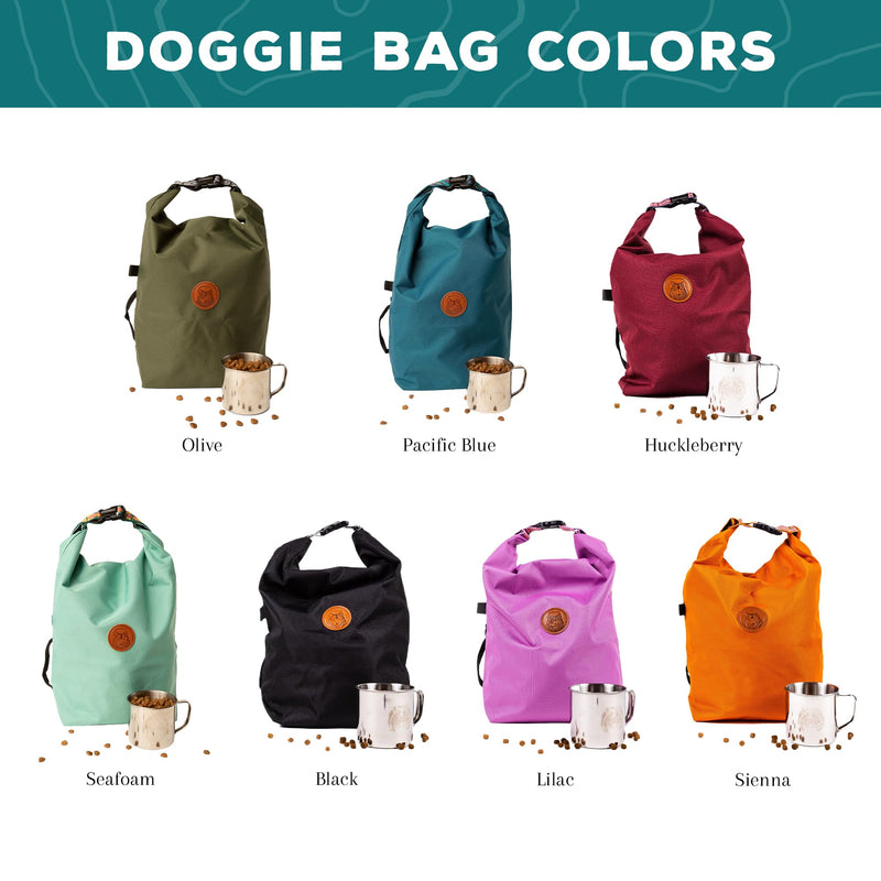 Wilderdog Doggie Bag - Water Resistant, Portable Kibble Carrier & Stainless Steel Mug - Pacific Blue - PawsPlanet Australia