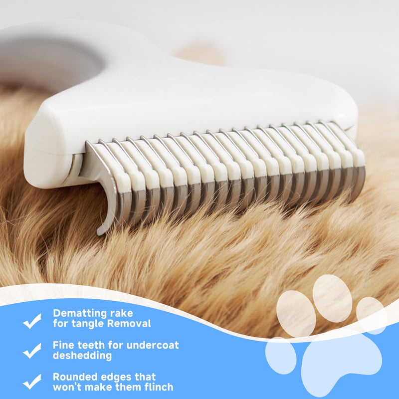 Pet Steam Brush for Dog & Cat - 3-in-1 Steam Grooming Slicker Brush & Undercoat Rake for Shedding - Self Cleaning Spray Comb with Mist for Long & Short Haired Pets - Includes Waterless Shampoo, Blue - PawsPlanet Australia