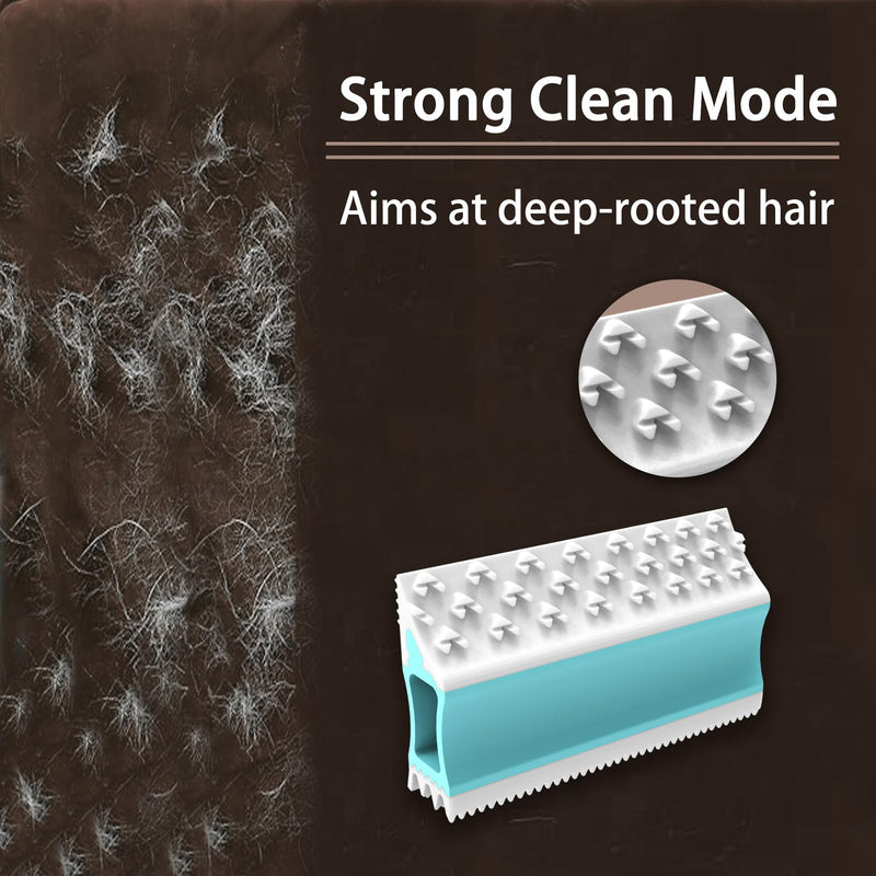 4IN1 Pet Hair Remover, Dog/Cat Fur Removal Tool - Design to Uproot and Clean Embedded Pets Hair in Carpet, Couchs, Cat Trees, Portable Fur Cleaning for Car Interior, Mini + Mega Mini+mega - PawsPlanet Australia