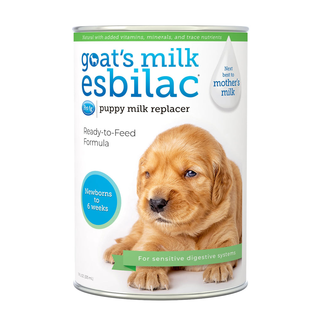 Pet-Ag Goat’s Milk Esbilac Liquid - 11 oz - Ready-to-Feed Puppy Formula with Vitamins, Minerals, and Trace Nutrients for Puppies Newborn to Six Weeks Old - for Sensitive Digestive Systems 1