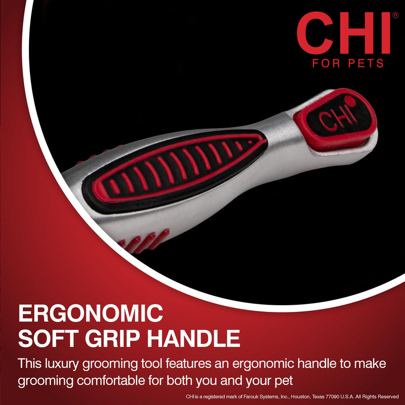 CHI for Cats High-End Self-Cleaning Slicker Brush, Perfect for Indoor Long-Haired Pets, Effective Shedding and Grooming Tool - PawsPlanet Australia