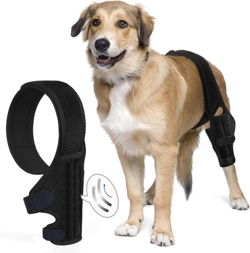 Labra Dog Canine Knee Stifle Brace Wrap, Metal Splint Hinged Flexible Support Brace for K9 ACL, CCL, Luxating Patella, Cruciate Ligament Sprains in Back, Rear, Hind Leg (Large - 50-75lbs) Large - PawsPlanet Australia