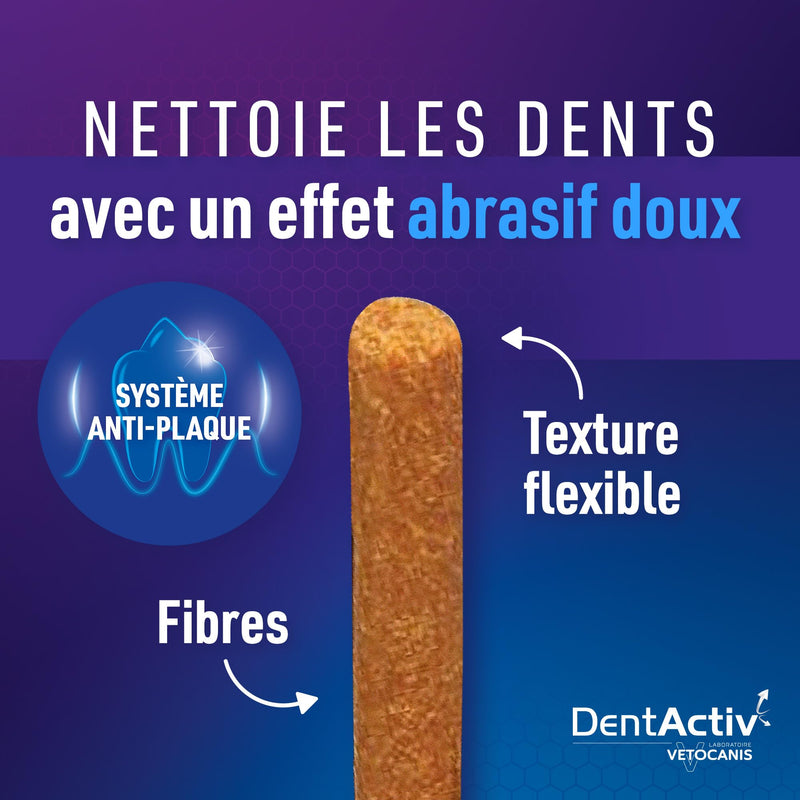 Vetocanis Dentactiv Dental Cat Sticks Delicious Cat Treats Cat Dental Care & Health Cat Snacks 85% Beef Cat Food Recommended by Veterinarians Anti-Plaque System 60 g (Pack of 1)