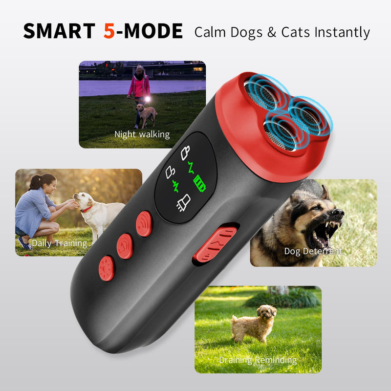 Bark Shield Pro Ultrasonic Dog Bark Deterrent Device, 500 sq ft Coverage, Indoor & Outdoor Anti Barking Control for Dogs, Stop Neighbors Dog Barking, Rechargeable & Shock-Free Training - PawsPlanet Australia