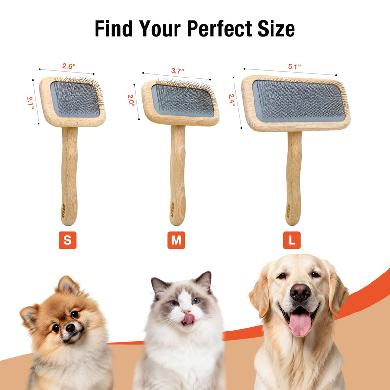 UTEE Slicker Brush for Dogs & Cats - Professional Pet Grooming Tool with 120° Angled Pins - Best for Goldendoodles, long-haired cats & Medium Breeds - Removes Mats, Tangles & Loose Fur