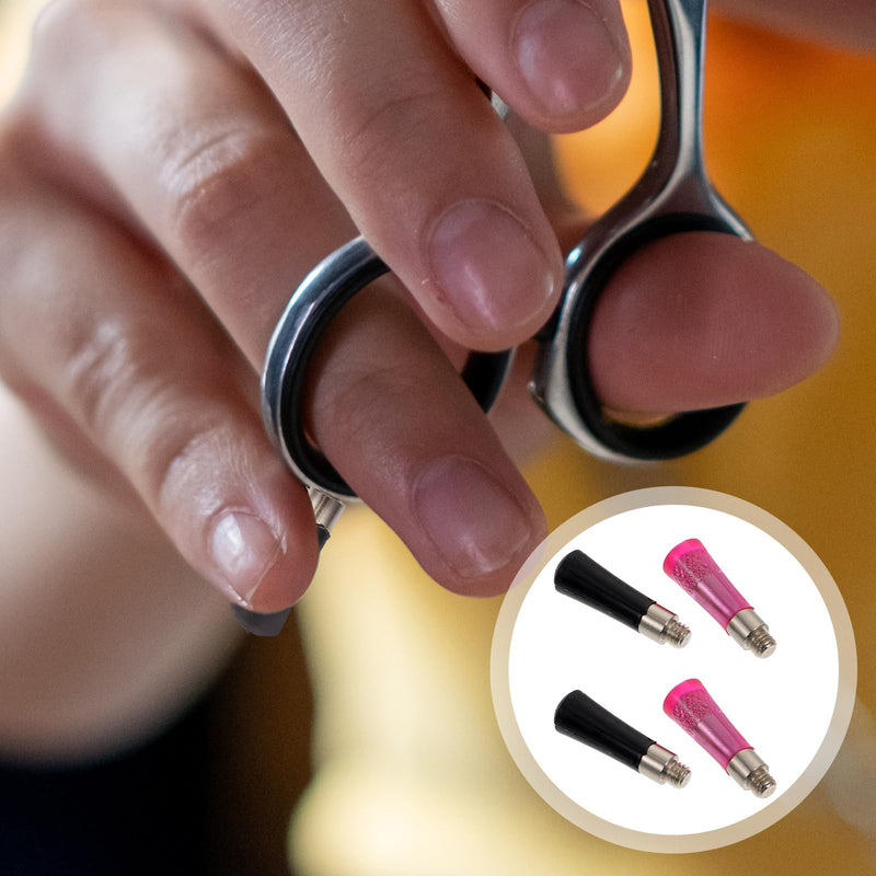 Mipcase Hair Clippers Tail Nail Replacement Parts 4Pcs Scissors Finger Rest for Precise Pet Grooming and Hairdressing Comfort Grip 0.4X2.2CM