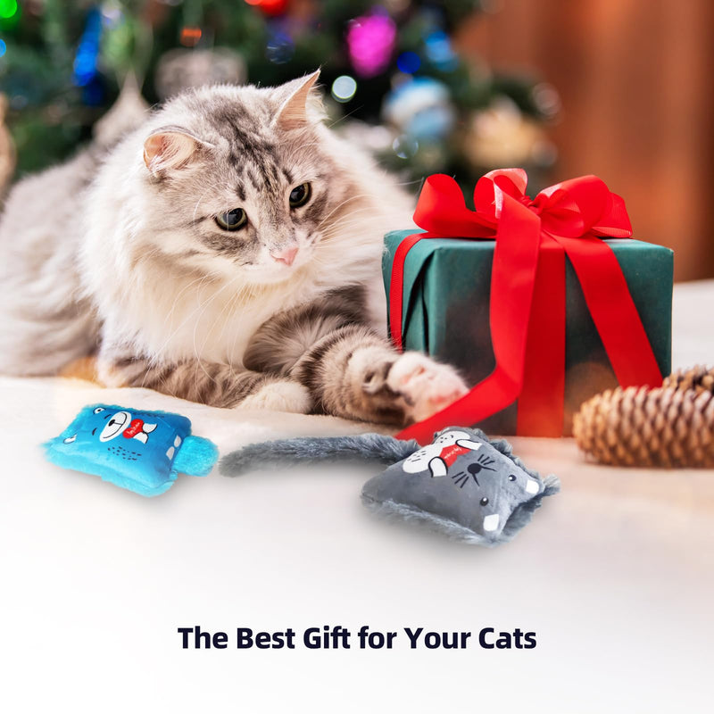 Cat Toys Catnip Toys Soft Plush Mouse Catmint Interactive Cat Kicker Toys with Crinkle Sound for Indoor Kitten Cats (8Mixed Colors) 8Mixed Colors - PawsPlanet Australia