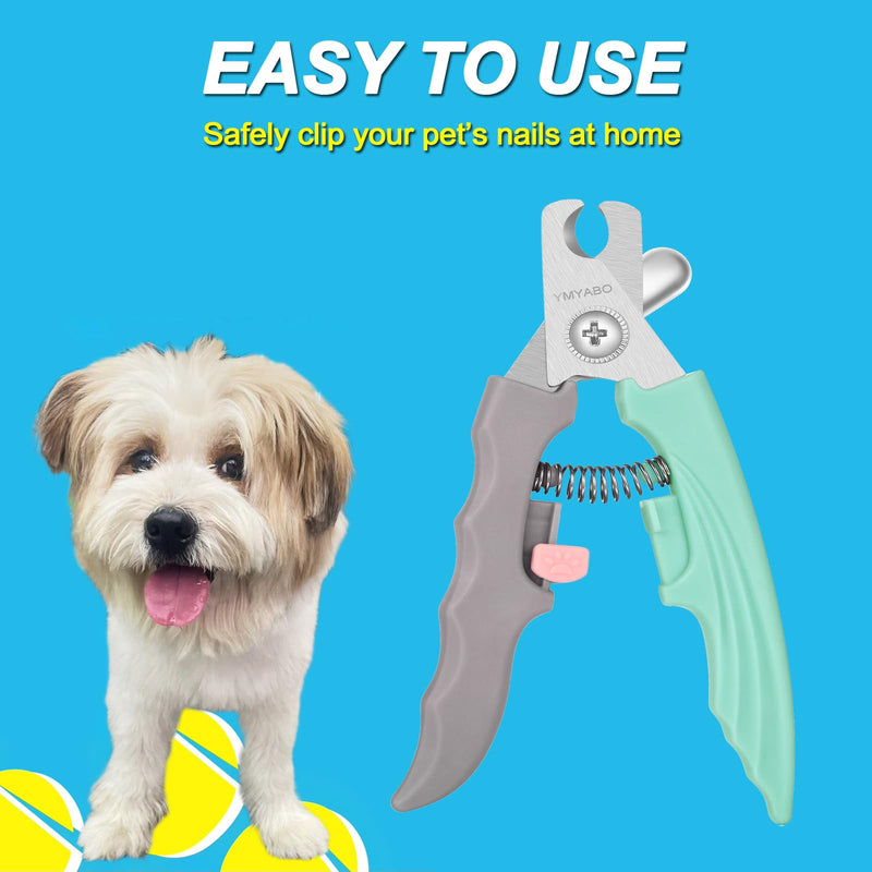 Dog Nail Clipper,Pet Nail Trimmers Safety Guard to Aviod Over Cutting,Puppy Cat Claw Trimmer,with Free Dog Comb & Nail File, Sharp Grooming Clipper, Great for Thick Toenail, Green - PawsPlanet Australia