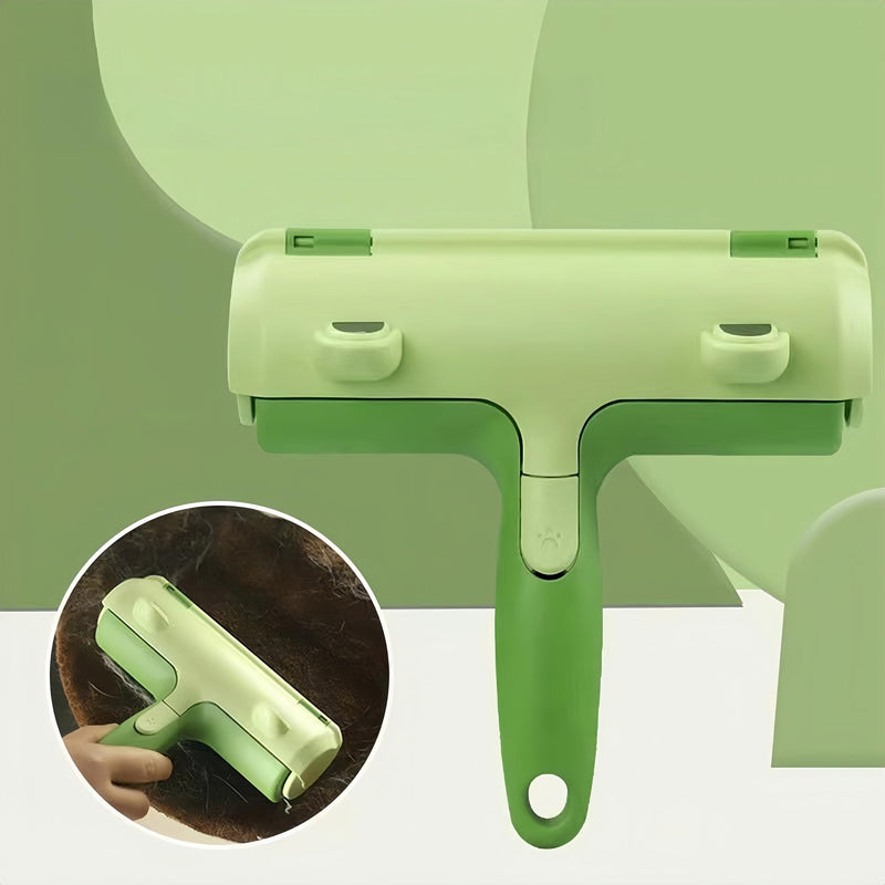 BoBow Roller Pet Hair Remover, Reusable Lint Roller Cat & Dog Hair Remover for Furniture, Couch, Carpet, Clothing and Bedding - Portable Multi-Surface Fur Removal Tool Green - PawsPlanet Australia