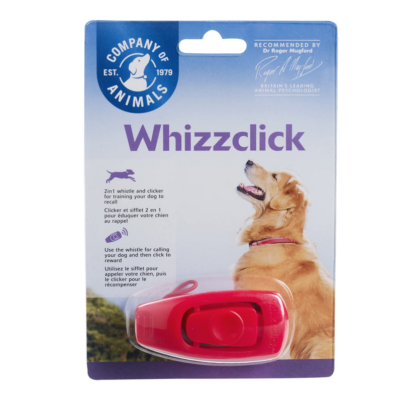 Company of Animals Whizzclick, Clicker and Whistle Combined, Recall and Reward Training, Wrist Strap, for All Dogs Including Sensitive Dogs and Puppies (Pack of 2) One Size (Pack of 2) - PawsPlanet Australia