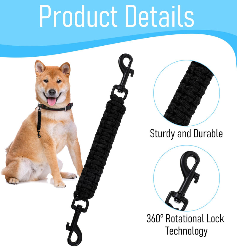Prong Collar Safety Clip, Handmade Backup Prong Collar for Dogs with Double-Ended Clasp, Secure Connector for Prongs Pinch Collars Leash Harness Accessories (Black) - PawsPlanet Australia