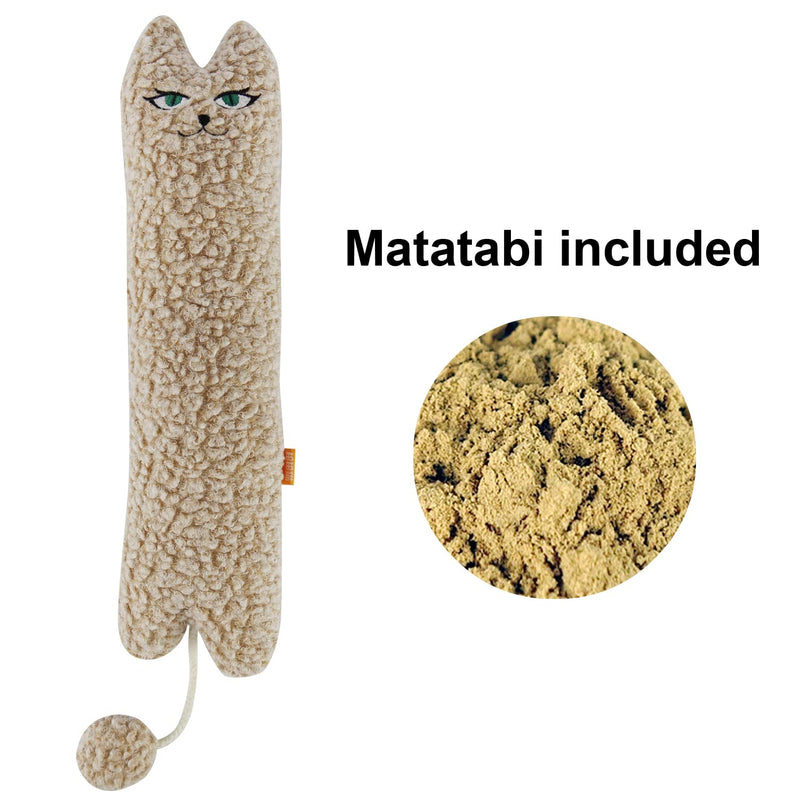 Catnip Matatabi Pillow for Cats & Kittens,Cat Toy for Indoor Cats, Large Size Cat Pillow (Beige)… BEIGE CAT - PawsPlanet Australia