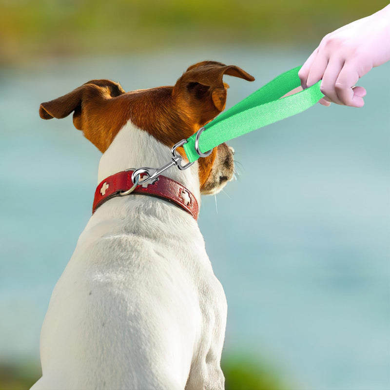Short Dog Leash 9 Inch Short Dog Traffic Leash for Pet Short Leashes Nylon Dog Training Leashes Short Traffic Lead（Green and Blue Green and Blue