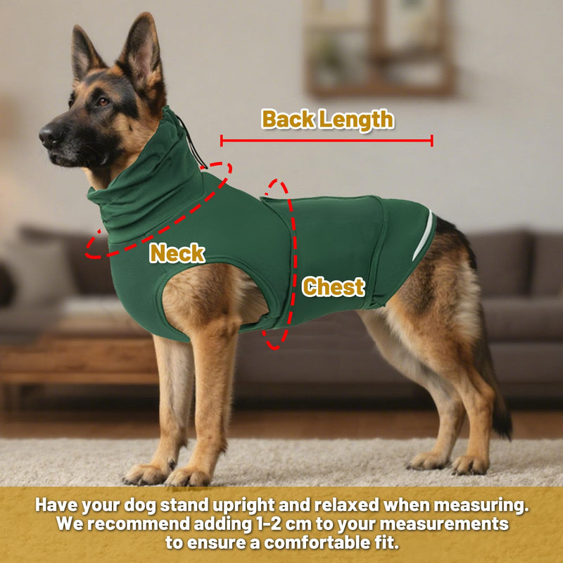 Thunder Vest for Dogs Anxiety, Dog Thunder Jacket for Thunder, Fireworks, Vet Visits & Separation, Keep Pet Calm Without Medicine, Anti Anxiety Vest for Dogs and Cat Body and Ear (Green, XX-Large) Green - PawsPlanet Australia