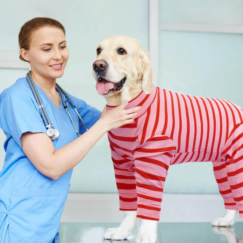 Kuoser Dog Onesie, Dog Surgery Recovery Suit, Dog Recovery Suit Female, Dog Body Suit After Surgery, Dog Onesies Small Dogs, Dog Pyjamas, Dog Pjs For Medium Dogs Pink XL