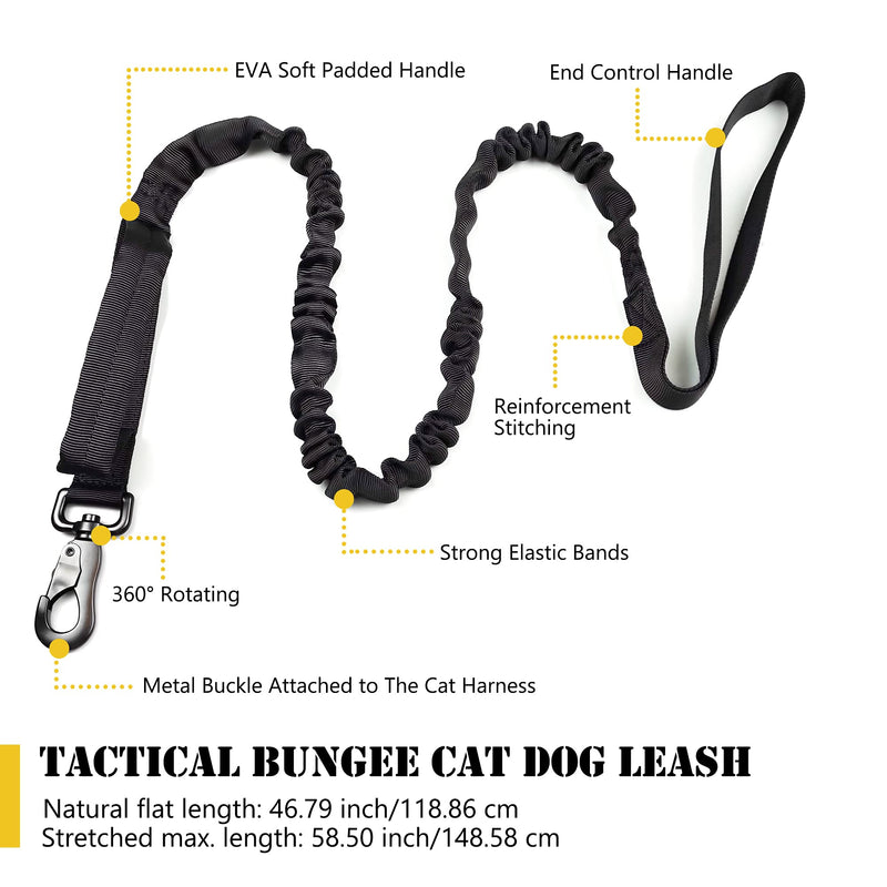 Tactical Cat Harness and Leash for Walking Escape Proof, Adjustable Military K9 Pet Vest Harness Easy Control for Large Cat, Puppy and Small Dog (Red) Red