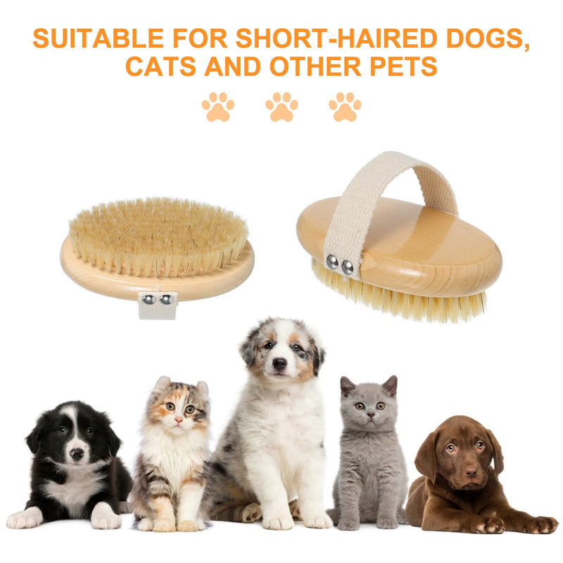 SUPVOX Short Hair Dog Brush - Pets Palm Brush with Bristles,Soft Bristle Pet Brush for Daily Grooming Cats Dogs - PawsPlanet Australia
