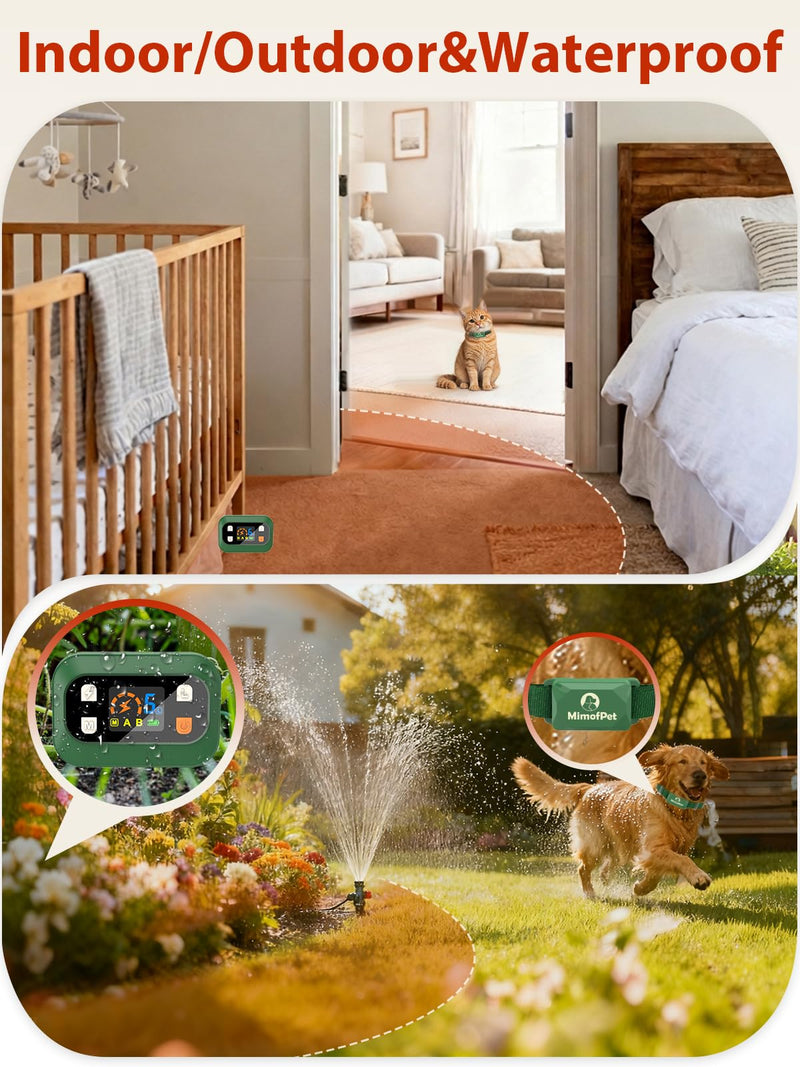 MIMOFPET Extra Outdoor Indoor Wireless Pet Barrier Transmitter for Cats Dogs, Waterproof Transmitter Only,Green
