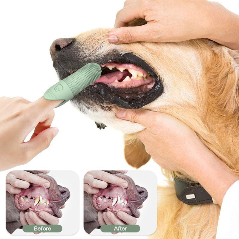 Pack of 6 Finger Cots Dog Dental Care, Cat Toothbrush, 360° Cleaning, Food Grade Silicone Dog Toothbrush, Dog Dental Care, Prevents Tartar & Inflammation, Teeth Cleaning