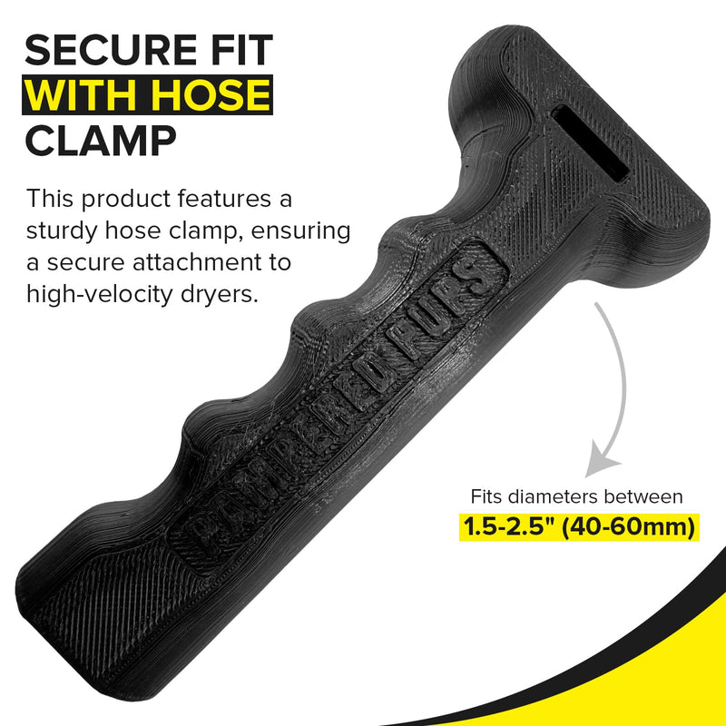 Sure Grip Dryer Handle for Dogs V3(Updated design), For Comfortable Dog Grooming | High-Quality PETG | Heat-Dissipating Design | Easy Attachment | Fits 1.5-2.5 Inch Hoses - PawsPlanet Australia