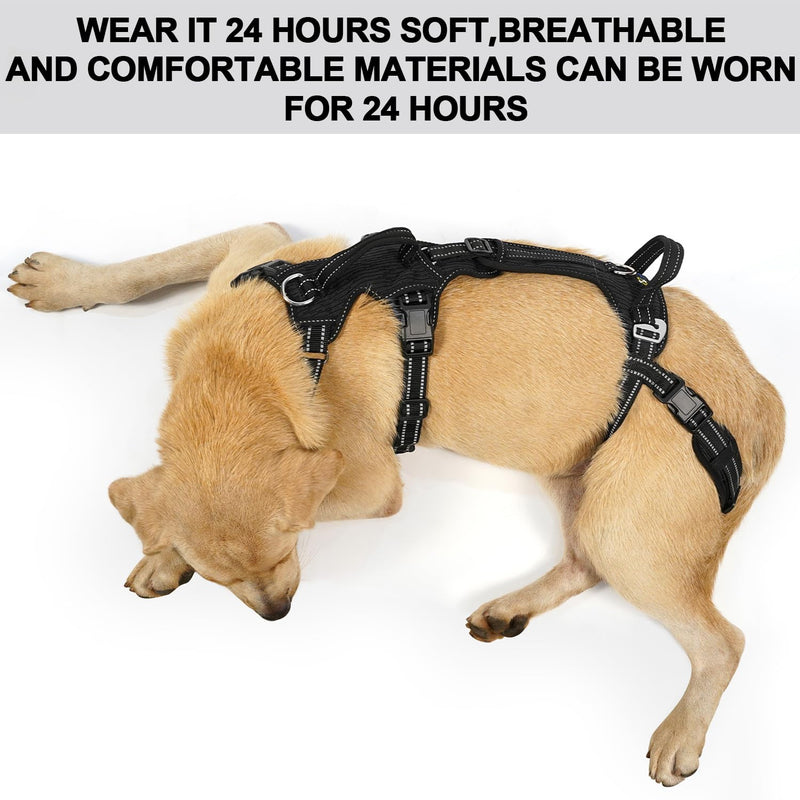 COODEO Mobility Dog Lift Harness, Support Sling & Walking Sling for Dogs, Pet Rear Leg Rehabilitation Support Vest, Dog Carrier for Senior Dogs with Joint Injuries, Arthritis, Up Stair (Black, XL) Black