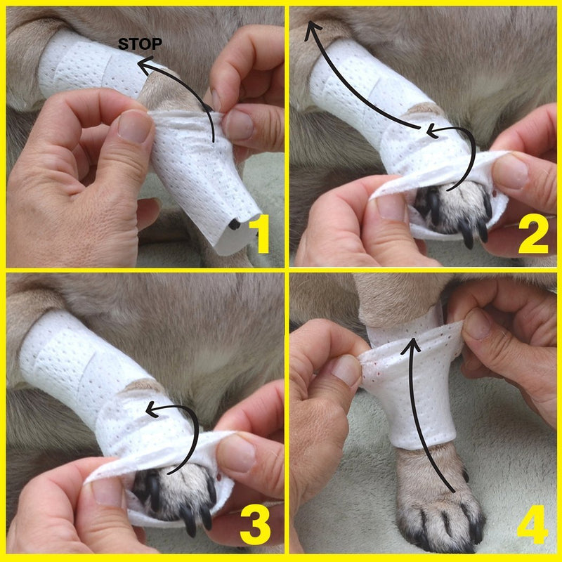 Bandages Protective Covers for Pets (Pack of 6) Small White Small (Pack of 2) - PawsPlanet Australia
