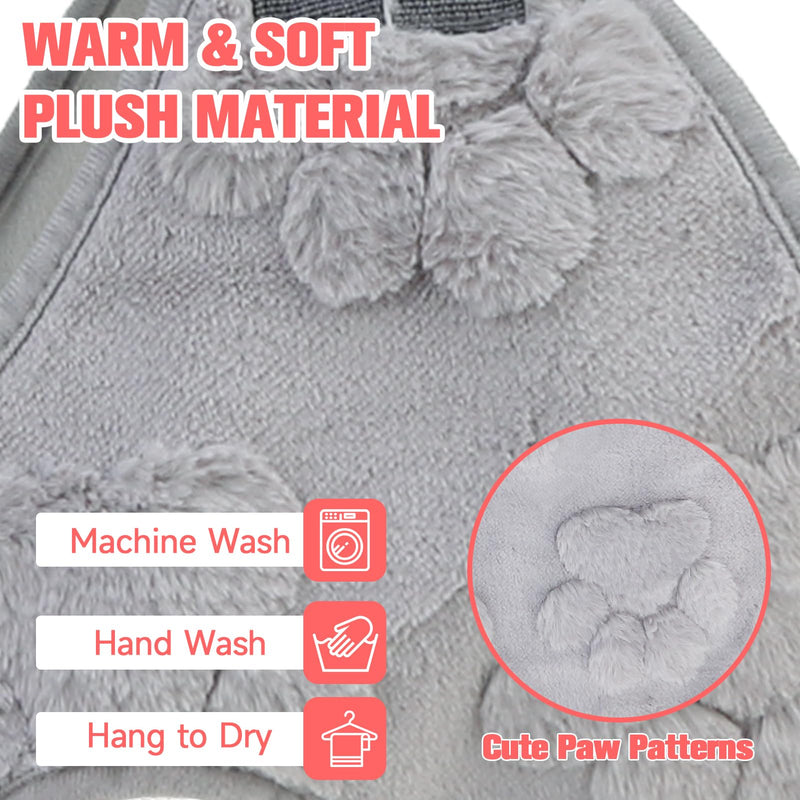 PAWCHIE Dog Grooming Hammock Harness for Dogs & Cats with Pet Nail Clipper Trimmer,Cat Hanger Sling for Trimming Clipping Nails,Warm Plush Dog Hammock Restraint Bag for Small Medium Large Dogs,Grey S Grey 1 - PawsPlanet Australia