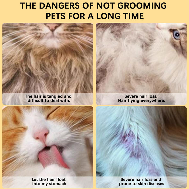 Indoor Cat Steam Brush, Rechargeable Self-Cleaning Four in One Anti-Static Steam Pet Brush, Used for Combing and Massaging Loose Fallen Pet Hair, Suitable for Long and Short Haired Dog Steam Brushes - PawsPlanet Australia