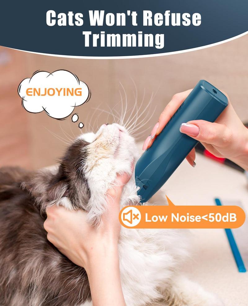 oneisall Pet Clipper for Cat Matted Hair, Pet Shaver for Cats Quiet Pet Hair Clippers Cordless Cat Clippers for Matted Hair Cat Clippers for Long Hair Standard Green - PawsPlanet Australia