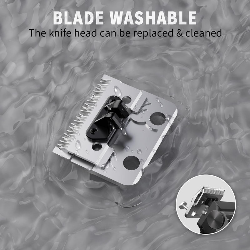 Dog Clippers for Grooming Heavy Thick Hair & Coats, 7500rpm Low Noise Cordless Pet Shaver, Dog Grooming Kit with Paw Trimmer Nail Grinder for Small Large Dogs Black&white - PawsPlanet Australia