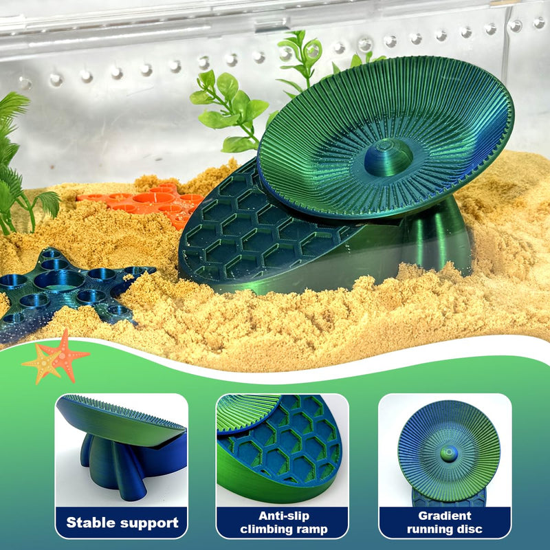 Hermit Crabs Running Wheel Toy with Climbing Platform, Hermit Crab Tank Accessories, for Hermit Crab Hamster Gerbils - PawsPlanet Australia