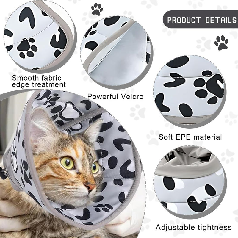 1 x Cat Collar Cat Soft Cat Recovery Collar Foldable Protective Collar Kitten Prevents Licking After Surgery and Injuries for Cats