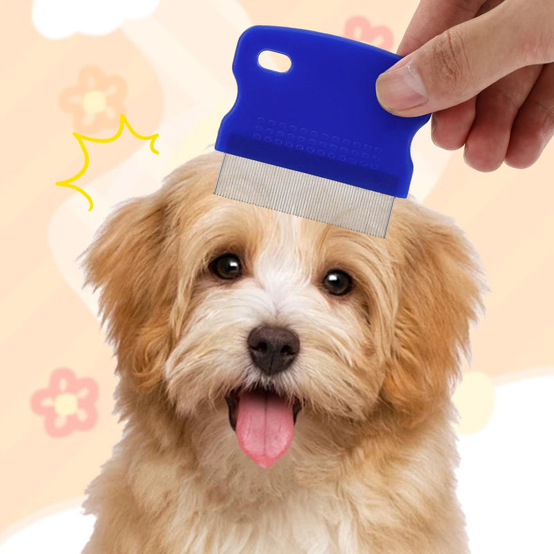 4 PCS Pet Flea Combs for Dogs & Cats, Cat Grooming Brush with Stainless Steel Teeth, Pet Flea Comb for Fleas and Ticks, Indoor Pets, Fine Tooth Comb for Kittens - PawsPlanet Australia