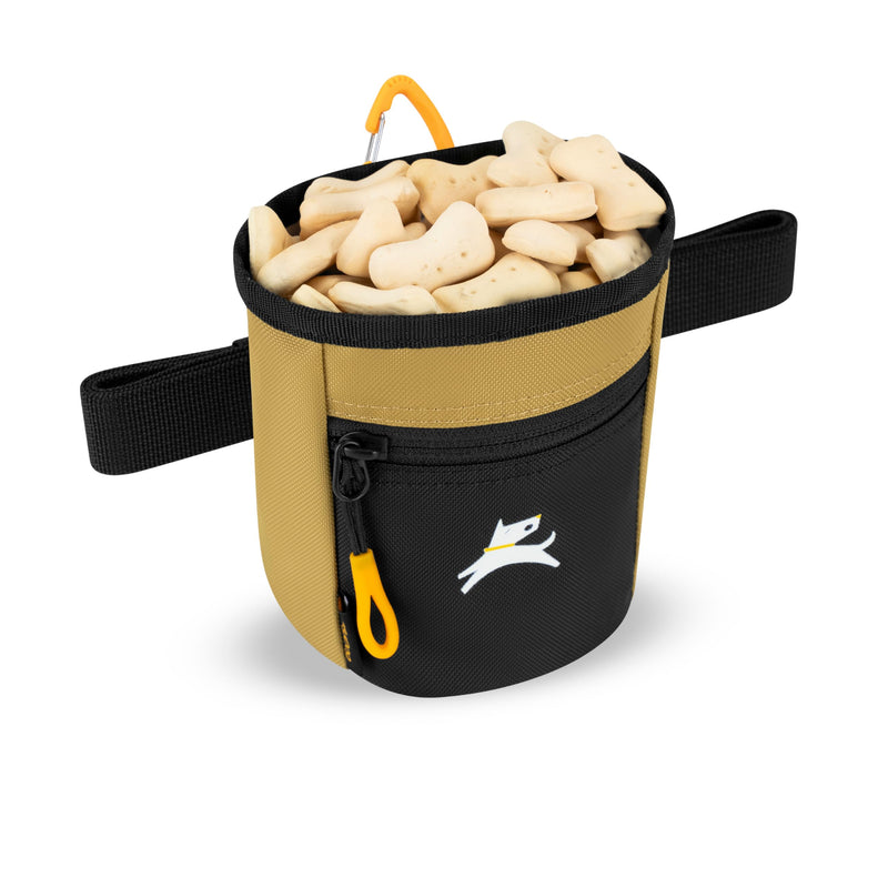 OllyDog Goodie Treat Bag, Dog Treat Pouch, Waist Belt Clip for Hands-Free Training, Magnetic Closure, Dog Training and Behavior Aids, Three Ways to Wear (Antelope) Antelope