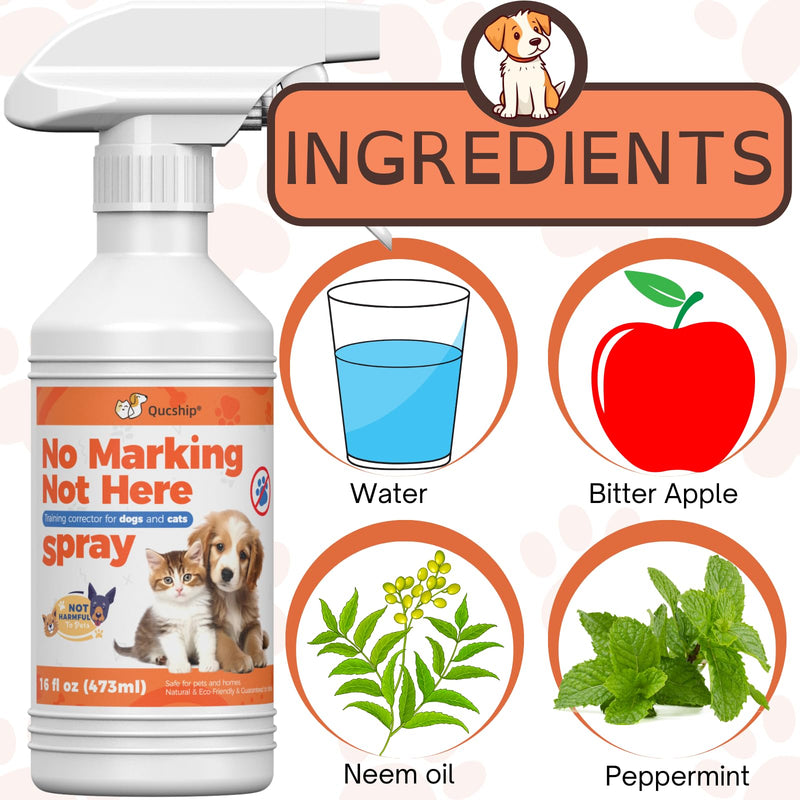 Qucship 16oz Effective Dog Stay Away Spray for Training – Psafe Pet Training Aid to Stop Inappropriate Peeing - Stop Dog Urinating in House with No More Peeing in House - PawsPlanet Australia