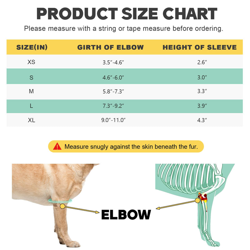 Dog Elbow Brace with Metal Splint,Hygroma Elbow Protector Pads for Dogs Shoulder Callus, Arthritis, Dysplasia, Dislocation, Pressure Sores, Support Front Leg Wrap(Both Left & Right) S