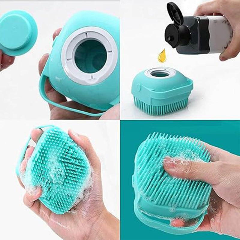 Pets Bath Brush | Scrubber for Bath | Dog Shampoo Brush | Dog Washing/Shower Brush, Suitable for Short/Long Haired Dogs, Dog Brush for Shedding, Bathing, Massaging & Grooming (blue) (blue) Blue - PawsPlanet Australia