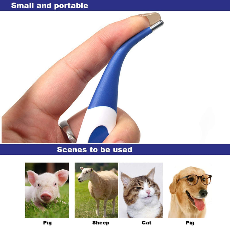 Professional Pet Livestock Thermometer, Fast Digital Veterinary Thermometer, Pet Thermometer for Dogs,Cats, Horse,Cattle,(No Battery) - PawsPlanet Australia