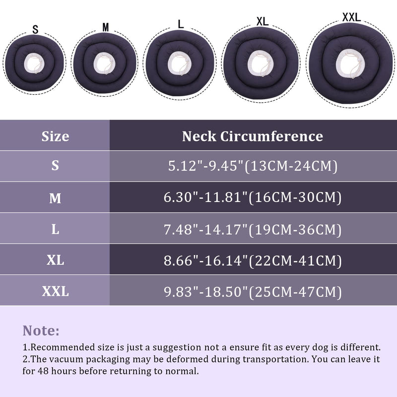 IDOMIK Dog Recovery Collar, Waterproof Soft Pet Recovery Cone After Surgery, Comfy Protective Elizabeth Collar Adjustable Neck Donut for Dogs Cats, Safe Alternative Collar Anti-Licking Biting Wounds XX-Large Grey - PawsPlanet Australia