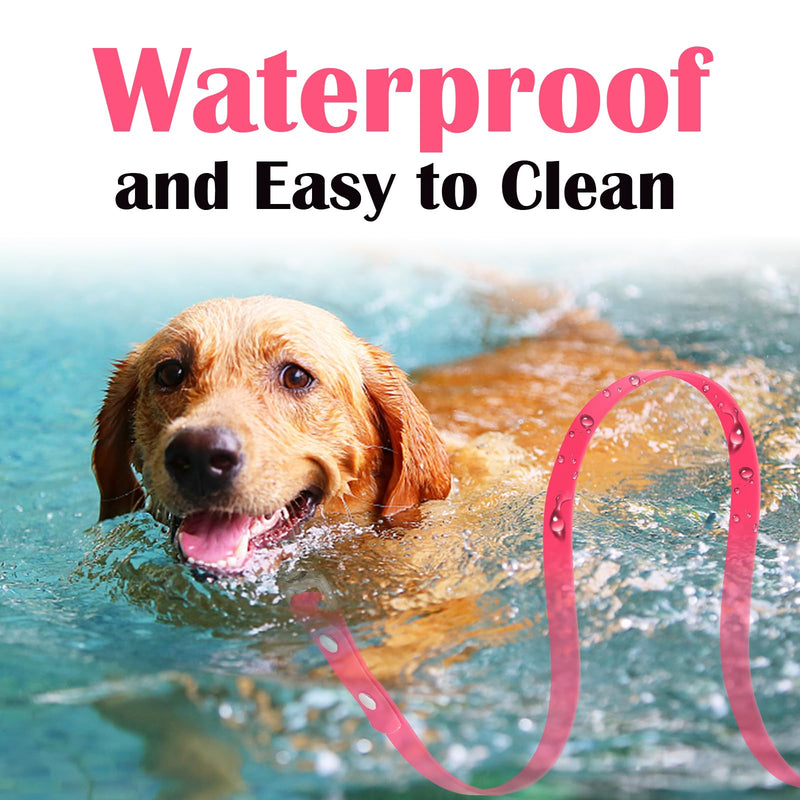 Waterproof Long Dog Training Leash 6ft Outdoor PVC Dog Leashes Great for Large Medium Small Dog Training Lead,Beach,Yard,Play,Camping(Rosered RoseRed - PawsPlanet Australia