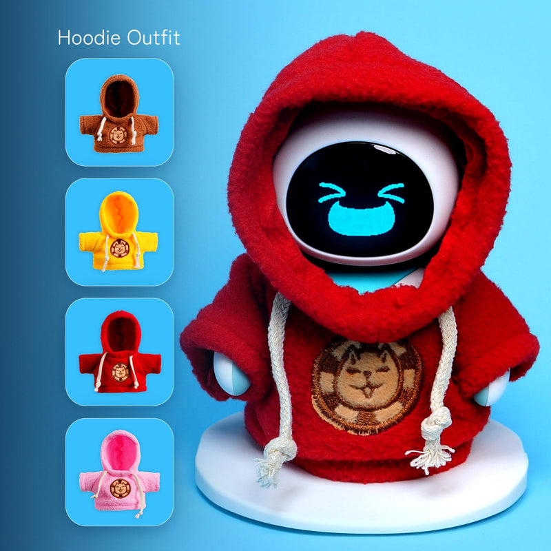 Cape & Hoodie Outfit Set for Eilik - 4 Pcs Furry Hoodie in four colors & 4 Pcs furry pet Cape in four styles. Ideal for dressing Eilik and other suitable toys. - PawsPlanet Australia