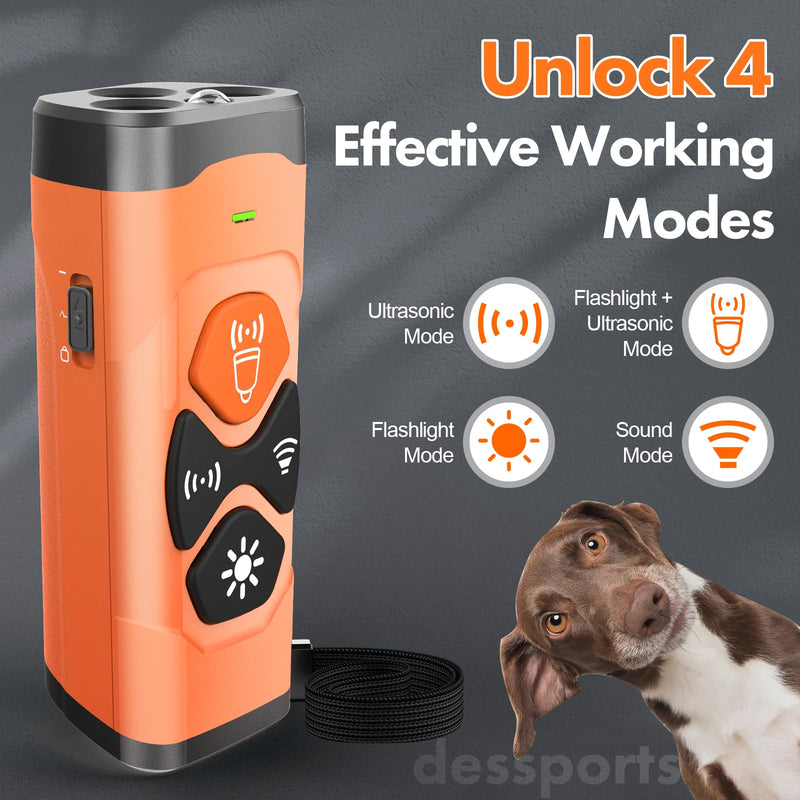 Anti Barking Device for Dogs - Dog Bark Deterrent Devices 50FT Range - Ultrasonic Dog Bark Deterrent for Stopping Bad Behavior - Rechargeable Anti Barking Device for Own or Neighbour's Dog