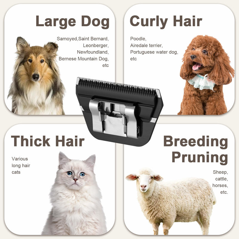 30 Wide Blades for Dog Grooming,Compatible with Andis,Oster A5,Wahl km10 Clippers,Cutting Length 1/50",Black 30W-1pcs - PawsPlanet Australia