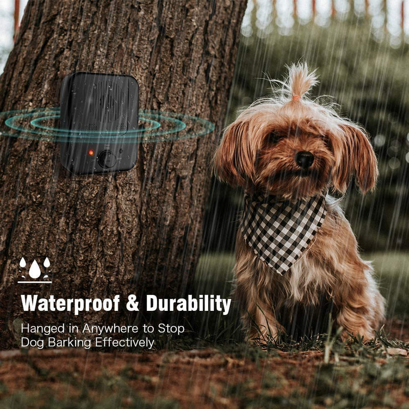 3-Level Ultrasonic Dog Bark Deterrent Device | Rechargeable Anti Barking Device for Dogs | 32Ft Dog Bark Silencer | Portable Indoor/Outdoor Bark Stopper | Human and Pet Safe Bark Control - PawsPlanet Australia