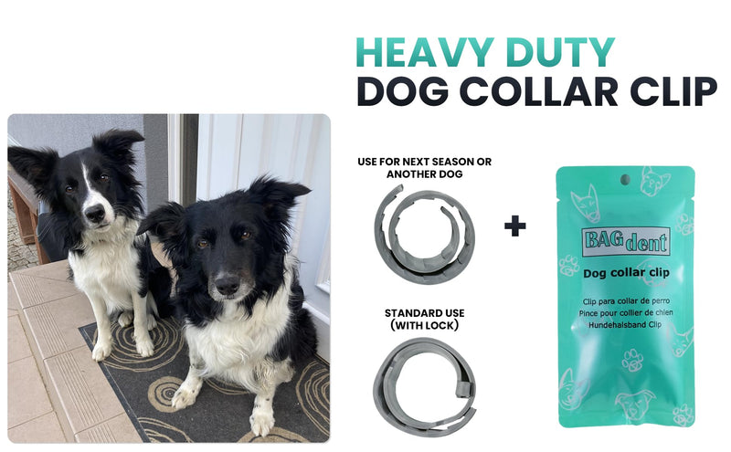 Dog Collar Clip - Allows The Rest of The Protective Collar to Be Used for Another Dog or Next Season, 3 Clips, 20 Fixing Ties - PawsPlanet Australia